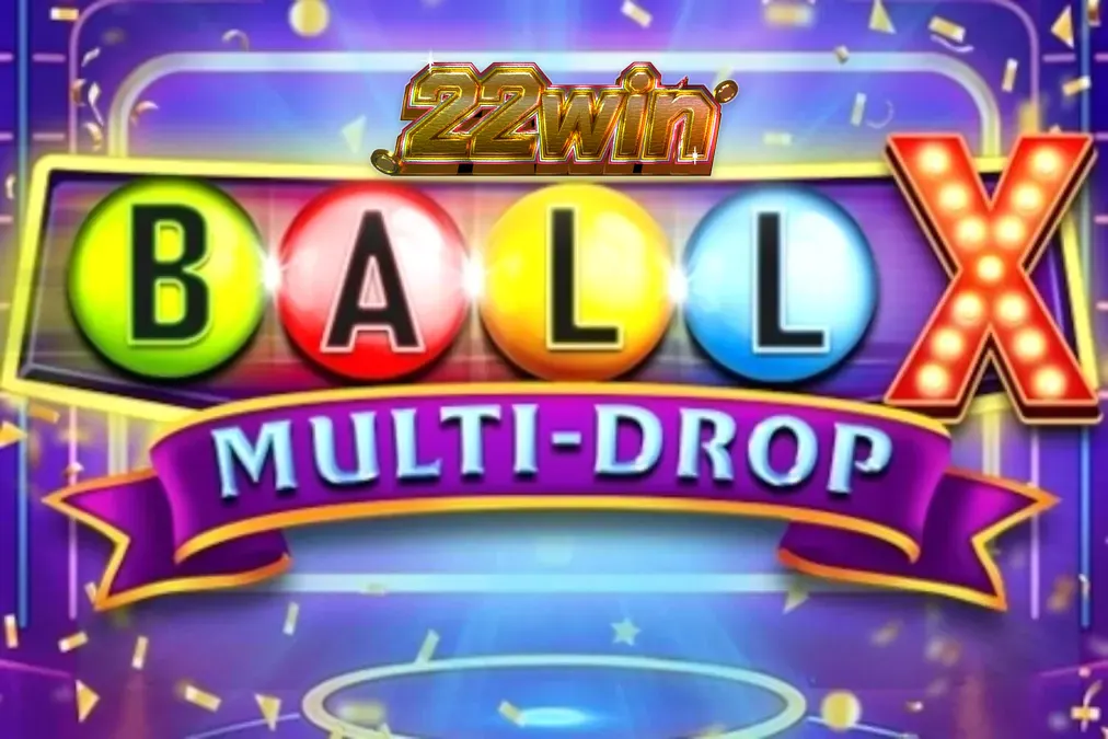 Interface vibrante e neon do slot Ball X Multi-Drop